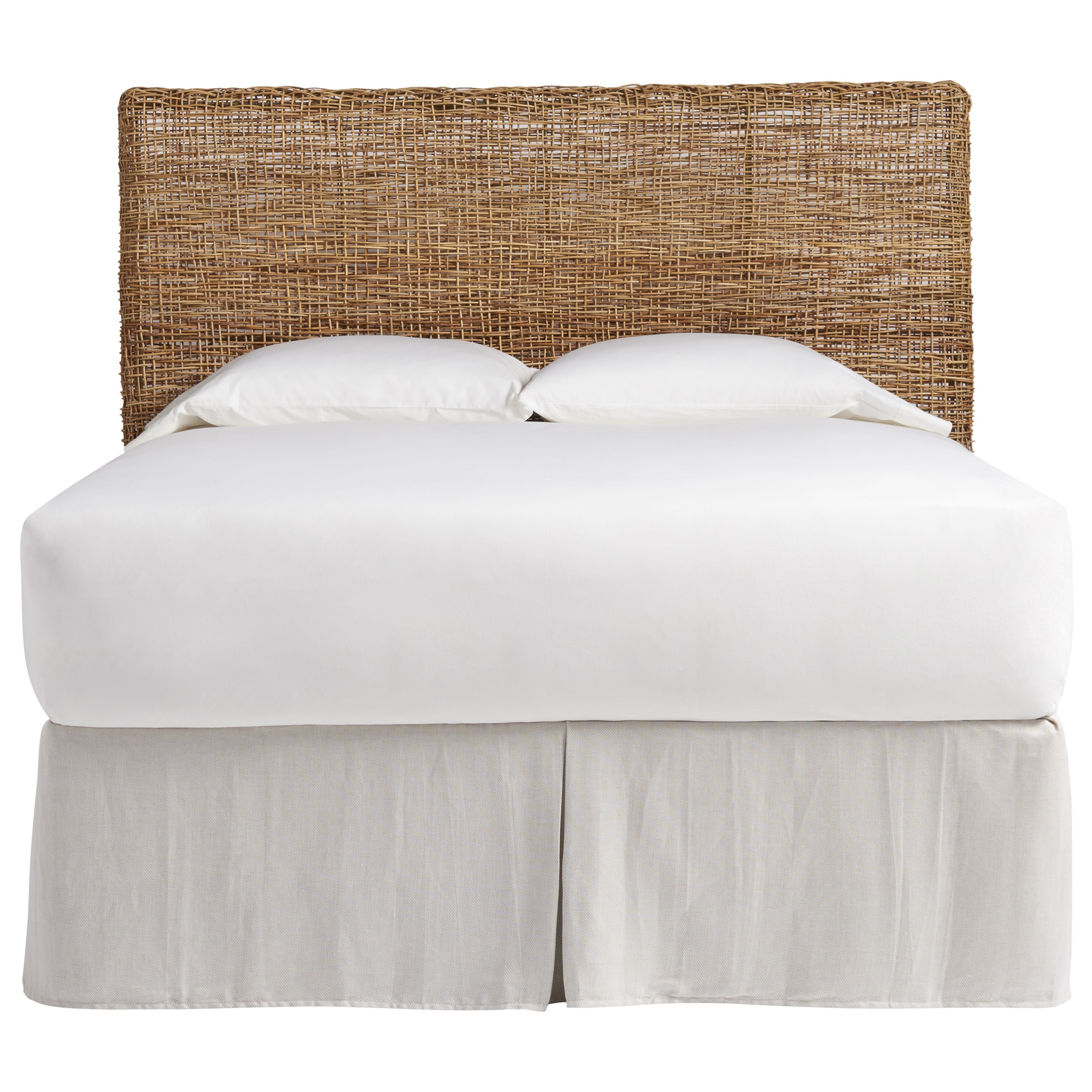 Woven wicker hot sale headboard